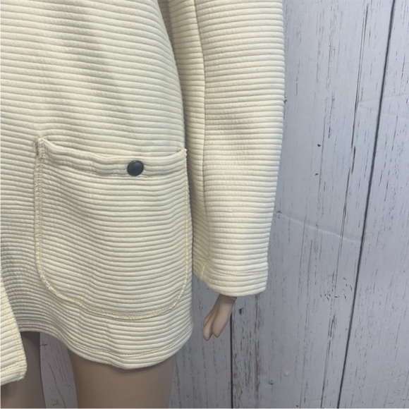 Westbound Cream Ribbed Button Up Sweater Coat - Picture 6 of 10